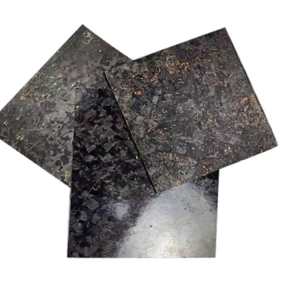 High Strength Marble Carbon Fiber Sheet 9mm Forged Plate with Red Copper Chopper