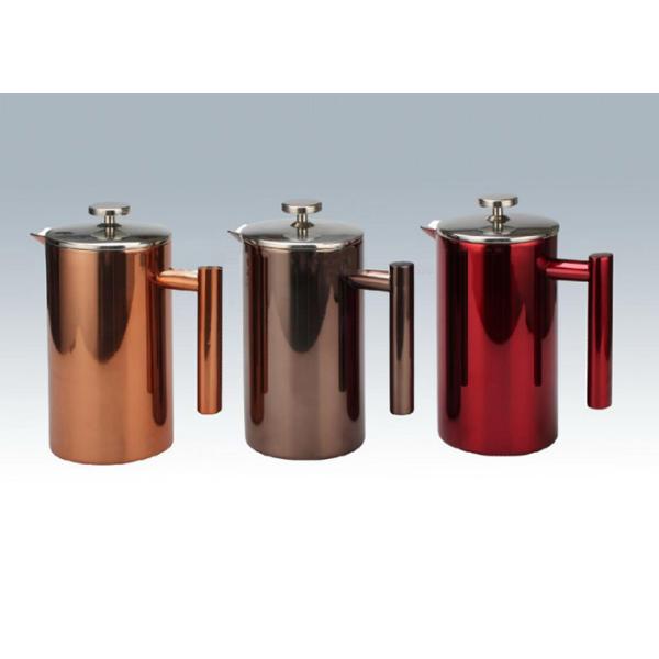 12 - 51oz Metal French Press Coffee Maker Double Wall Keep Warm Shinny Cafetiere Coffee Filter