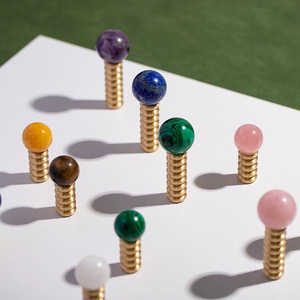 Furniture Yellow Brass Drawer Cabinet Knobs Wardrobe Door Handle