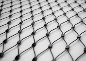 China Architectural Metal Wire Rope Mesh , Crimped Stainless Steel Cable Netting on sale