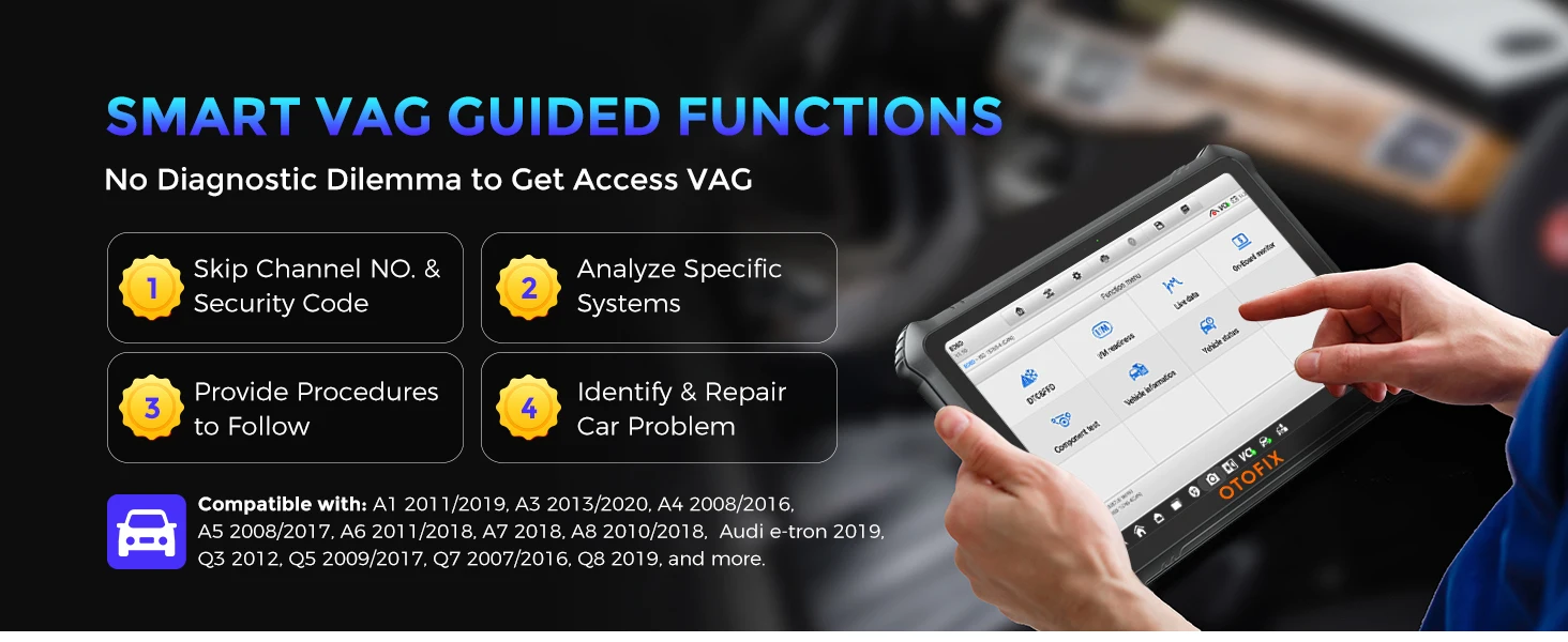 OTOFIX D1 Max Diagnostic Scanner Bi-Directional Bluetooth Scan Tool ECU Coding OBD2 Diagnostic Tools 2 Year Free Update