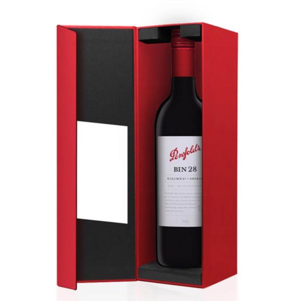 Reusable SBS Board Single Bottle Boxes With Clear Acetate Window