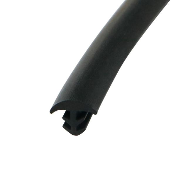 Slot Type Pvc Door Seal Strip Solid Arc Shaped 8*2mm Multicolor Supported