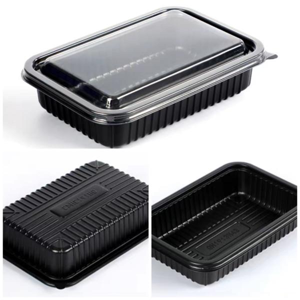 Beef And Mutton Roll Frozen Food Tray Plastic Disposable Food Container With Lid