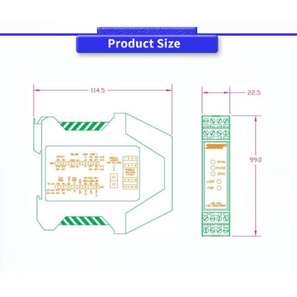 LDM-1000Y LED Screen LVDT RVDT 4 5 6 Line Displacement Sensor Signal Conditioner