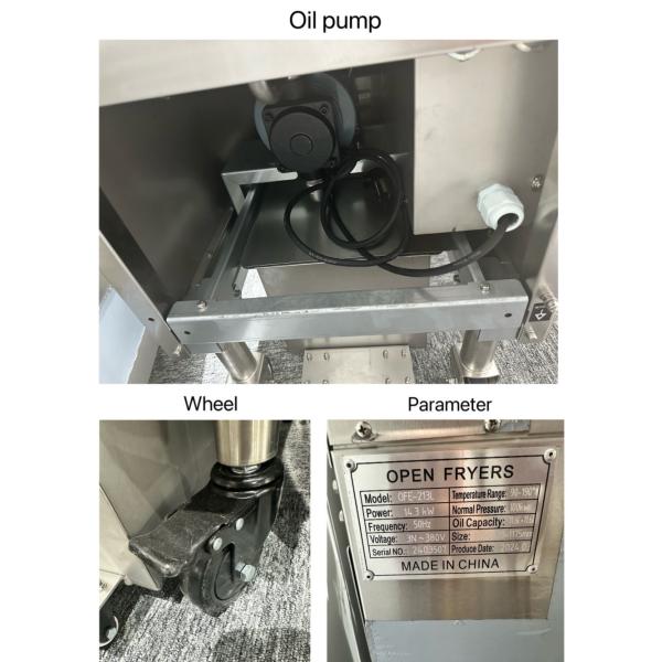 OFE-213L 14.3kw Power Touchscreen Smart Panel Electric Open Chips Fryer Machine