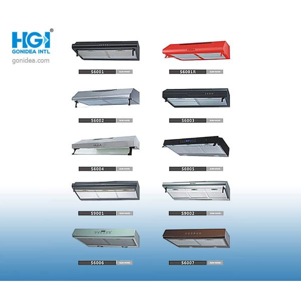 Kitchen Double Motor Silver Ultra Thin Range Hood Silver Profile