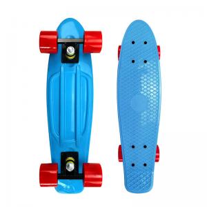 China Plastic Mini Penny Complete Skateboards 22 With Blue Deck Red Wheels on sale