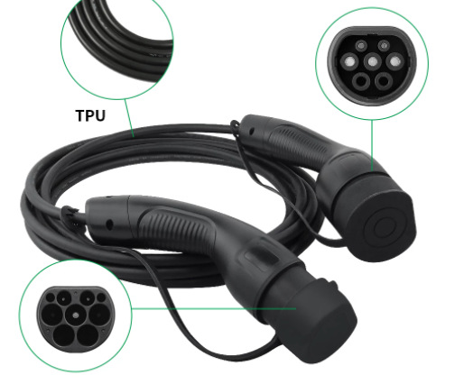 5 Meters 32a Type 2 AC Charging Cable Plug And Charge
