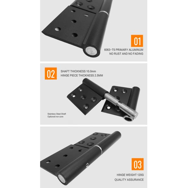 Flag Type Five Hole Aluminum Hinge 120mm Length For Controlled Door Closing