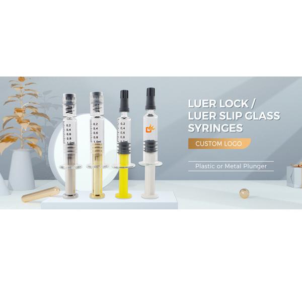 Clear Plastic Plunger Luer Lock Glass Syringe MOQ 1 piece
