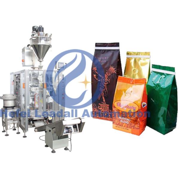 Gusseted Bag Vertical Form Fill Seal Machine With Degassing Valve Applicator