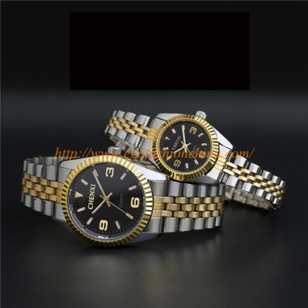 004C Dress Watches Woman Stainless Steel Watch Fashion Quartz Watches Man Couple Watch New