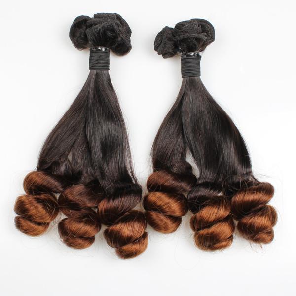 Grade 7A Virgin Hair Weft Loose Wave Ombre Color Brazilian Hair With Factory Price