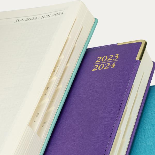 PU Leather Embossed Daily Planner 2024 Professional Desk Organizer Weekly Agenda