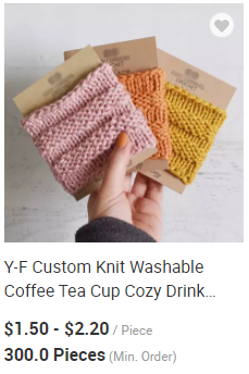 Y-Z Comfy Grey Mug Cozy Drinkware Tea Cup Knit Cable Warmer Removable Birthday Gift Mug Sweater
