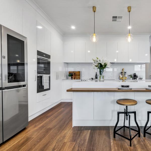 DTC Acrylic Kitchen Furniture Modern Moisture Proof 18mm Kitchen Unit