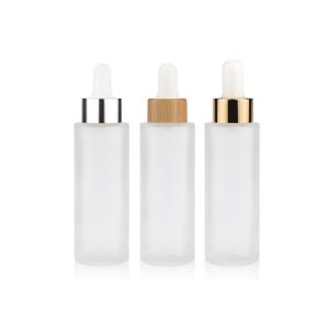 Quality 1OZ Frosted Glass Dropper Bottles For Cosmetic Packaging for sale