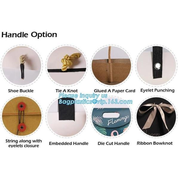 Elegant Embossed For Presents Clothing Wedding Birthday Bridal Baby Shower Paper Gift Bags Modern Fancy Cute Paper Premi