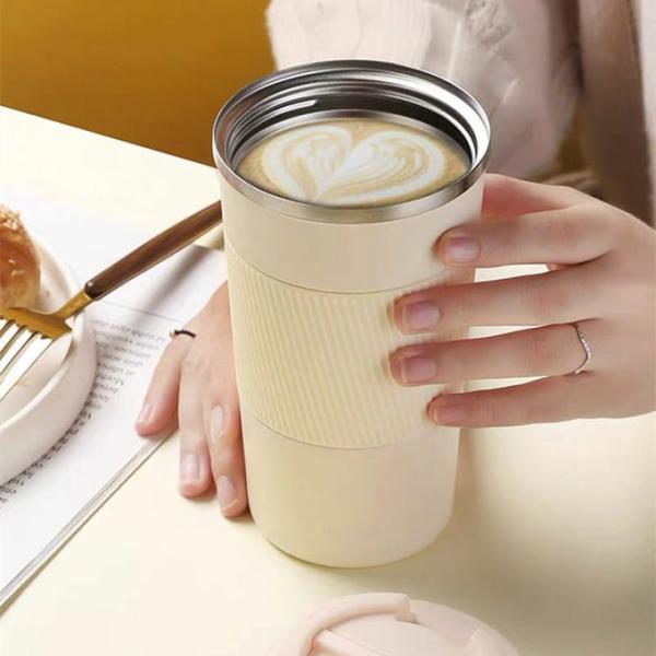 17oz Travel Coffee Mug With Lid Stainless Steel Insulated Reusable Coffee Tumbler Leak Proof Coffee Lovers Gifts