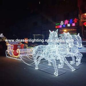 Quality christmas horse lighted carriage for sale