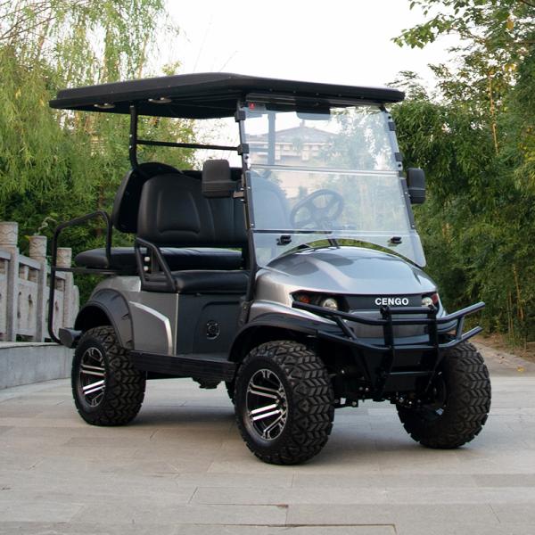 Outdoor Playground Electric Golf Cart Chinese 4 Passenger Hunting Buggy with Custom Body and Lifted Design