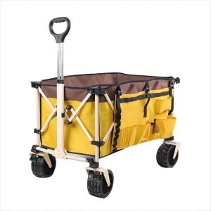 Quality 150KG Capacity 4-Wheel Steel Frame Folding Camping Cart for sale