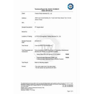 Foshan Panda Hardware Co., Ltd. Certifications