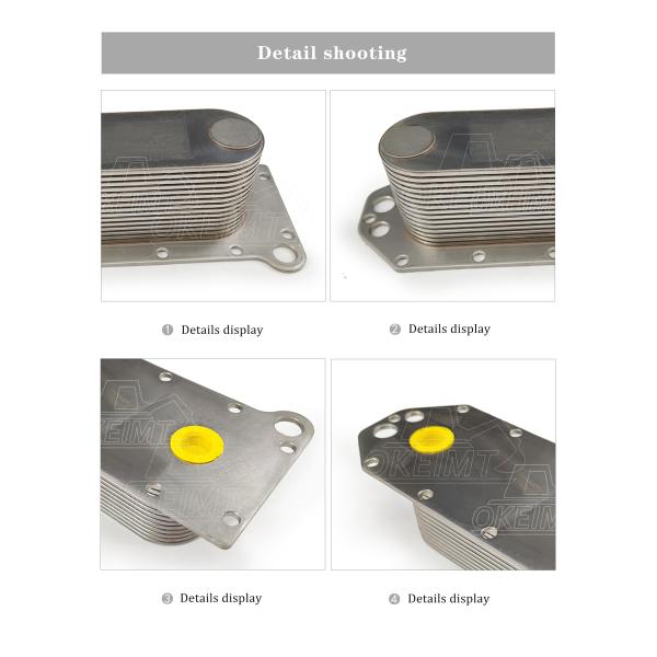 OKEIMT 3966365 3957533 Factory Outlet Engine Lub Oil Cooler Core For Cummins ISC 6D114