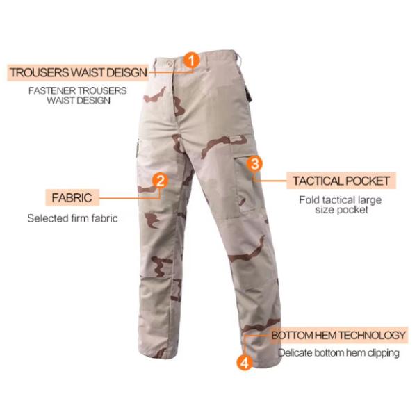 Men's Tactical Training Track Outdoor Trousers Kneepads Camo Custom Workwear Long Pants
