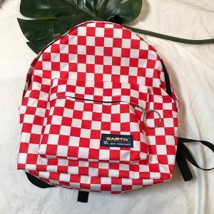2018 new hip-hop fashion checkerboard circle label campus backpack for high
