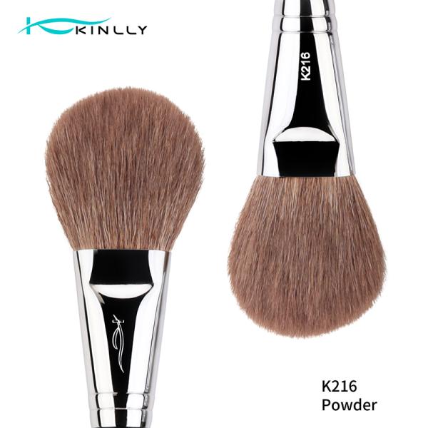 Black Luxury Makeup Brushes Real Natural Hair Goat Hair Makeup Brush