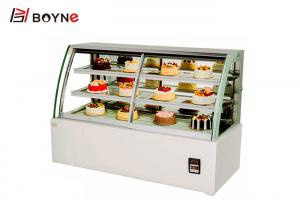China Table Top Chilled Cake Display Fridge Stainless Steel Air Cooling Demisting Hollow Glass 580W on sale