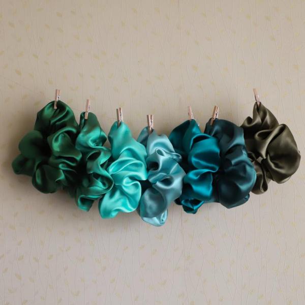 Hair Bow Mulberry Silk Scrunchies Healthy Colorful 0.03kg Weight