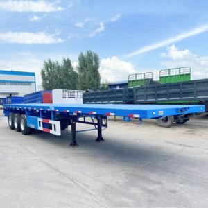 China TITAN 3 Axle Semi Trailer Flat Bed Semi Trailer for Sale on sale