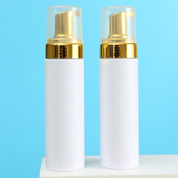 100ml/120ml/150ml/200ml PET Plastic Mousse Bottle Facial Cleanser Pressing Foaming Container with Pump Sprayer Seal