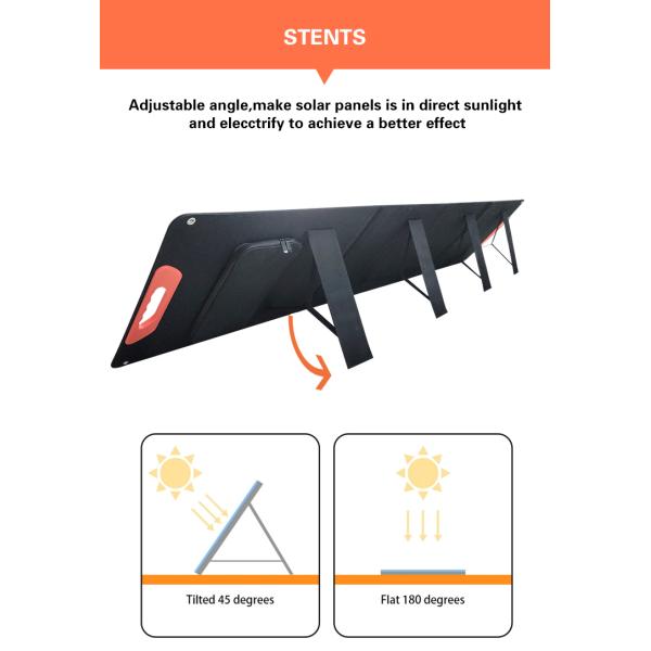 Foldable Monocrystalline 18V Solar Panel 200W high efficiency 23% for camping