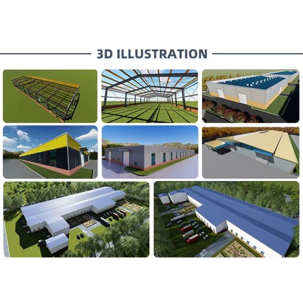 Prefab Building Hot-Rolled Steel Structure Frame Warehouse With Earthquake Proof Design Load