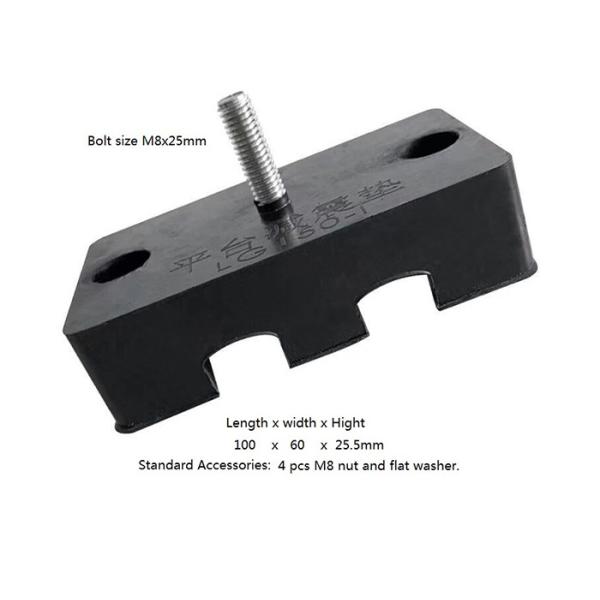 Mat Black Rubber Foot 100mm Vibration Rubber Pad Bottom Installation