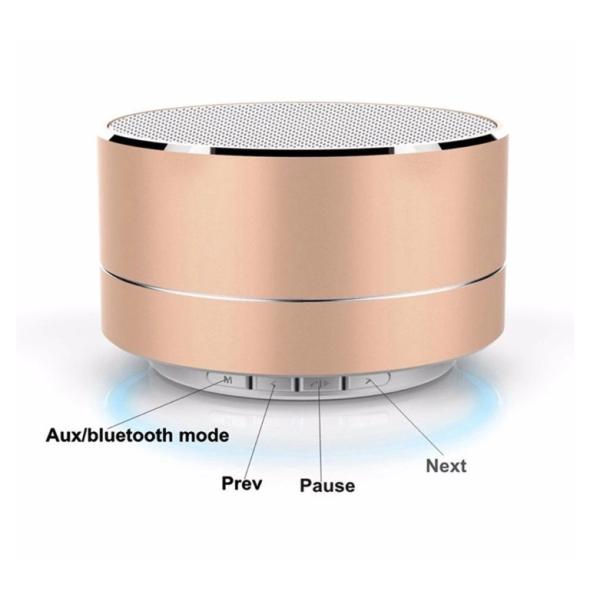 2018 New products A10 mini bluetooth ibastek 3W speaker with colorful LED FM radio