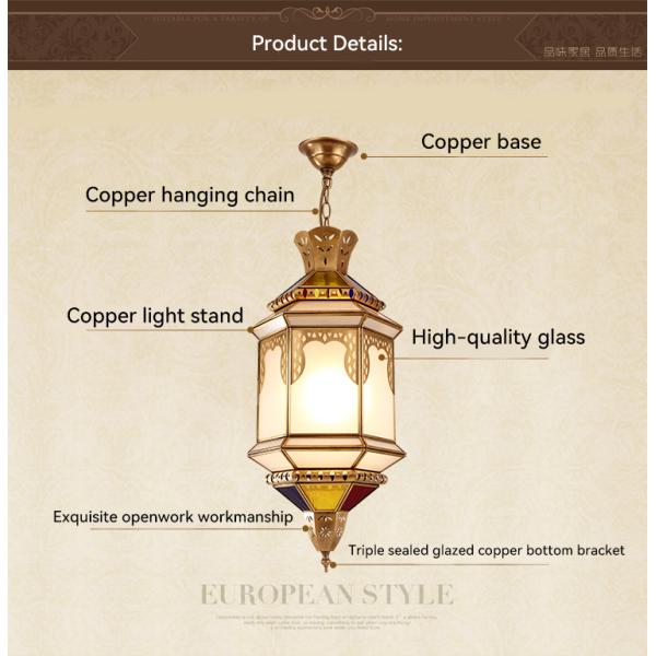 3500K CCT 80 Ra Vintage Copper Chandelier For Hotel Restaurant