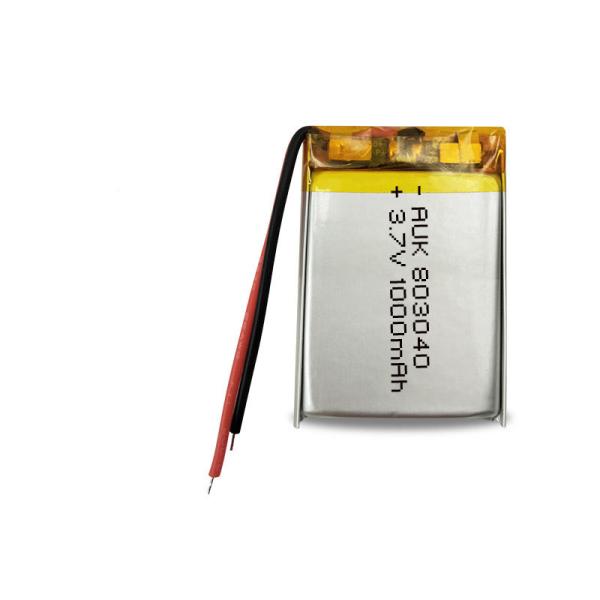 UL KC Lithium Polymer Battery 803040 3.7v Lithium Polymer Battery 1000mAh CE ROHS MSDS