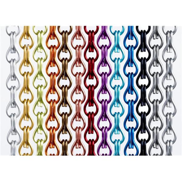 Customized Aluminium Insect Door Chain Screen Curtain Corrosion Proof