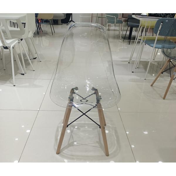 Banquet Clear Acrylic Dining Chairs Beech Legs In Hotel Room