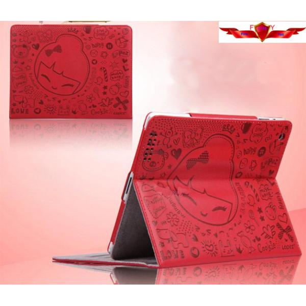 New Magic Girl Version Cartoon Ipad 2/3/4 Cases Embosed PU Smart Sleep Multi Color