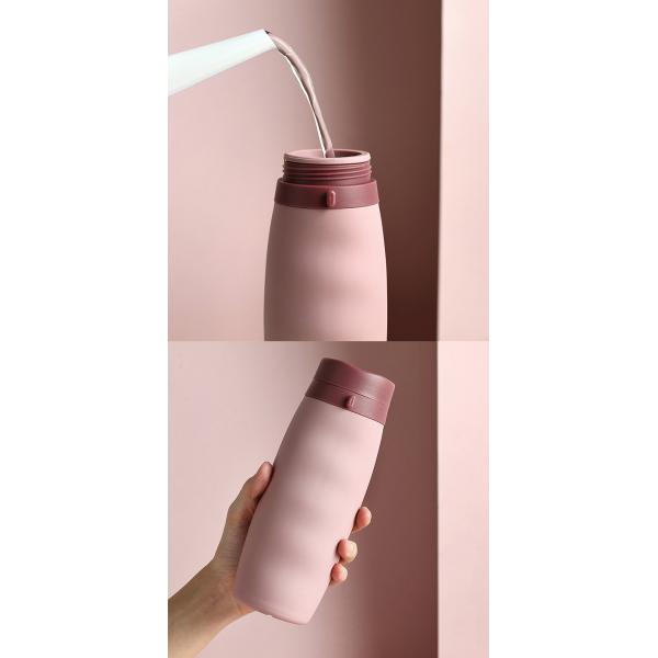 135g 600ml Silicone Roll Up Water Bottle For Unisex