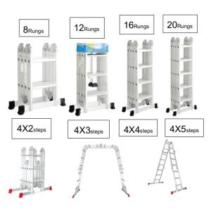 Quality EN131 Alloy 4x3 Multi Function Ladder Platform for sale
