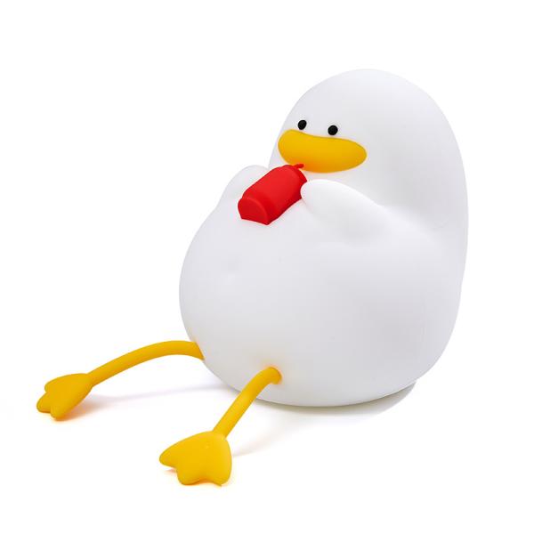 Blissfully Cute Duck Night Light Silicone LED Night Light Timer Control Lamp for Kids Bedrooms Living Room Decoration