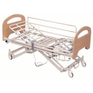 China Enameled Steel Structure Nursing Home Beds With Collapsible Side Rails on sale
