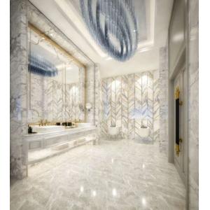 Modern Luxurious Stainless Steel Vanity Cabinet Marble Top Bathroom Cabinet